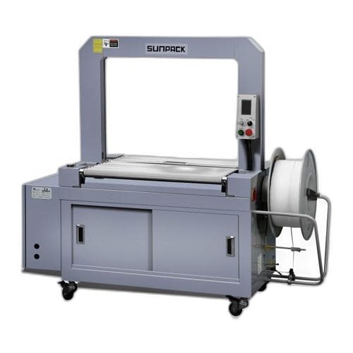 Máy đai dây tự động bàn cuộn nhôm SUNPACK Q8-A Máy đai dây tự động bàn cuộn nhôm SUNPACK Q8-A