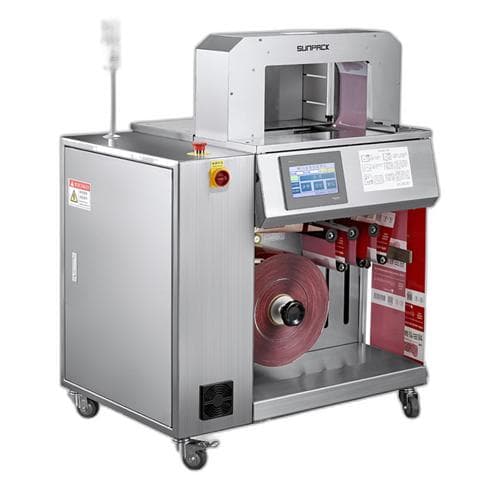 Máy buộc dây rộng 150mm cho hàng tươi sống Máy buộc dây rộng 150mm cho hàng tươi sống