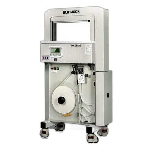 Máy đai dây giấy có đầu ép trên SUNPACK WK02-20BP Máy đai dây giấy có đầu ép trên SUNPACK WK02-20BP